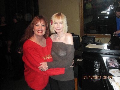 Sally Kellerman promoting her appearance at the Purple Room on the 15th, 16th and 17th.