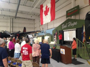 Blessed to perform the Canadian AND American National Anthems at the P.S. Air Museum on 3/12