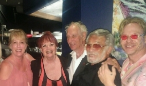 CARNIVAL CABARET @ Oscars July 8 w/ Roni, Joey, "Gypsy", Hollywood Squares Producer Gary Damsker, and Alfie Pettit. (Photo courtesy of Jim Rider)